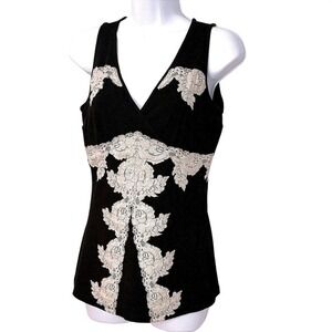Womens‎ Y2K Babydoll Top Lace Embroidered Medium Indie Goth Coquette Bella Elena